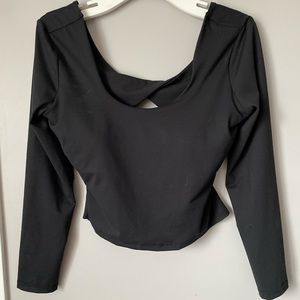 Fabletics twist long sleeve compression top medium